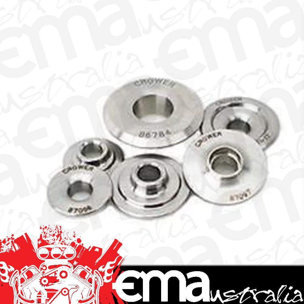 Crower C86044 7 Titanium Spring Retainers 11/32" Stem 1.500" OD Spring +.065"