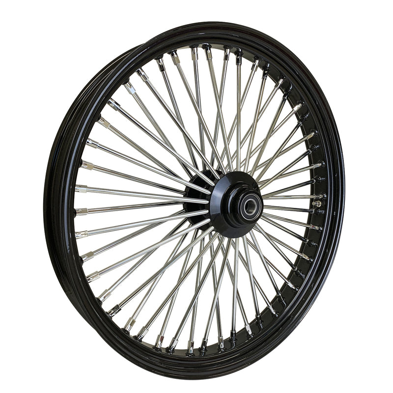 Attitude Inc ATT-37-563 Wheel Front MaxSpoke Black/Chrome For Harley-Davidson Narrow Glide 21 x 2.15 in Single Disc 3/4'' Axle Each