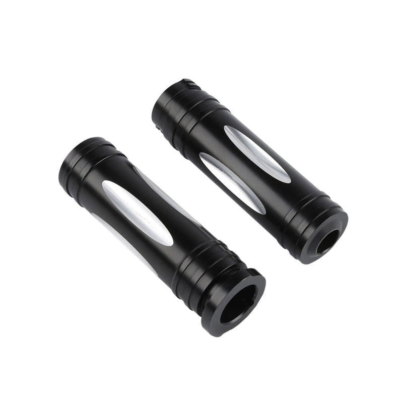 Attitude Inc ATT-XF2906C124-01 Handlebar Hand Grips Black Machined 1 in Handlebar For Harley Touring Sportster Dyna VRSC Pair