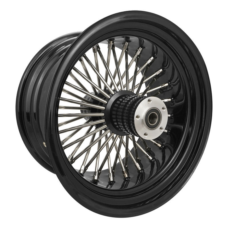 Attitude Inc ATT-37-523 Wheel Rear MaxSpoke Black/Chrome Spoke. For Harley-Davidson 18 in. X 8.5 in 1" Axle each