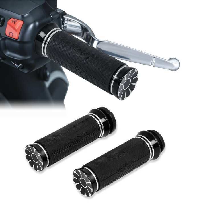 Attitude Inc ATT-XF160424-01-B Handlebar Hand GrIps 1 in Handlebar. For Harley Touring Yamaha Suzuki Kawasaki Pair