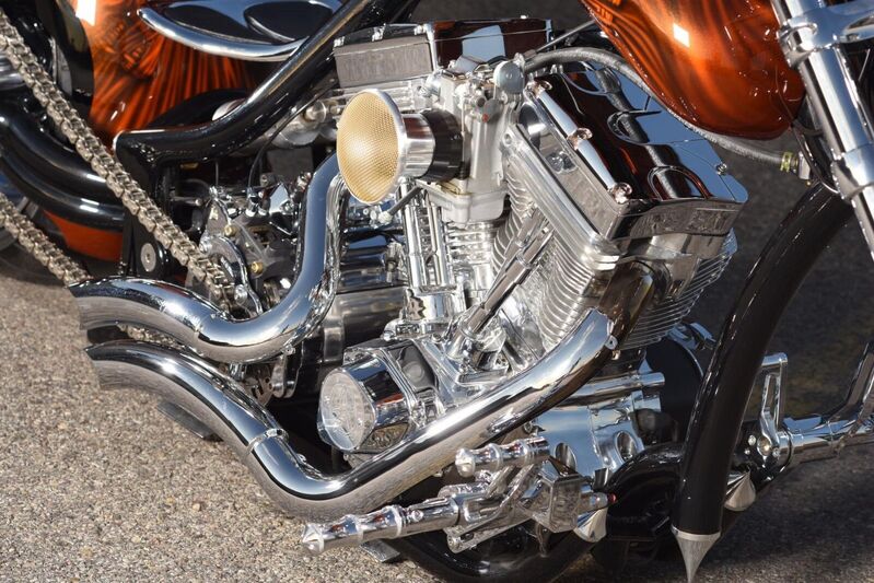 Attitude Inc ATT-EXHS003 Stealth Chrome Headers Exhuast Kit Suit Harley Aftermarket Frame Right Hand Drive Chrome Heathields Attached Kit