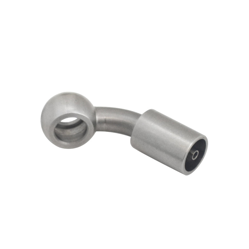 Proflow PFE208-03C Stainless Steel Banjo Hose End 10mm 45 Degree -03AN Suit Brakequip Crimper