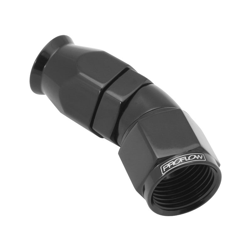 Proflow PFE577-04BK 30 Degree Fitting Hose End AN4 Suit PTFE Hose Black