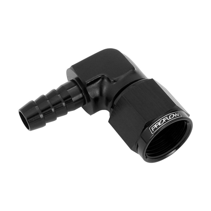 Proflow PFE413-08-06BK 3/8in. 90 Degree Barb Male Fitting To 08AN Female Black