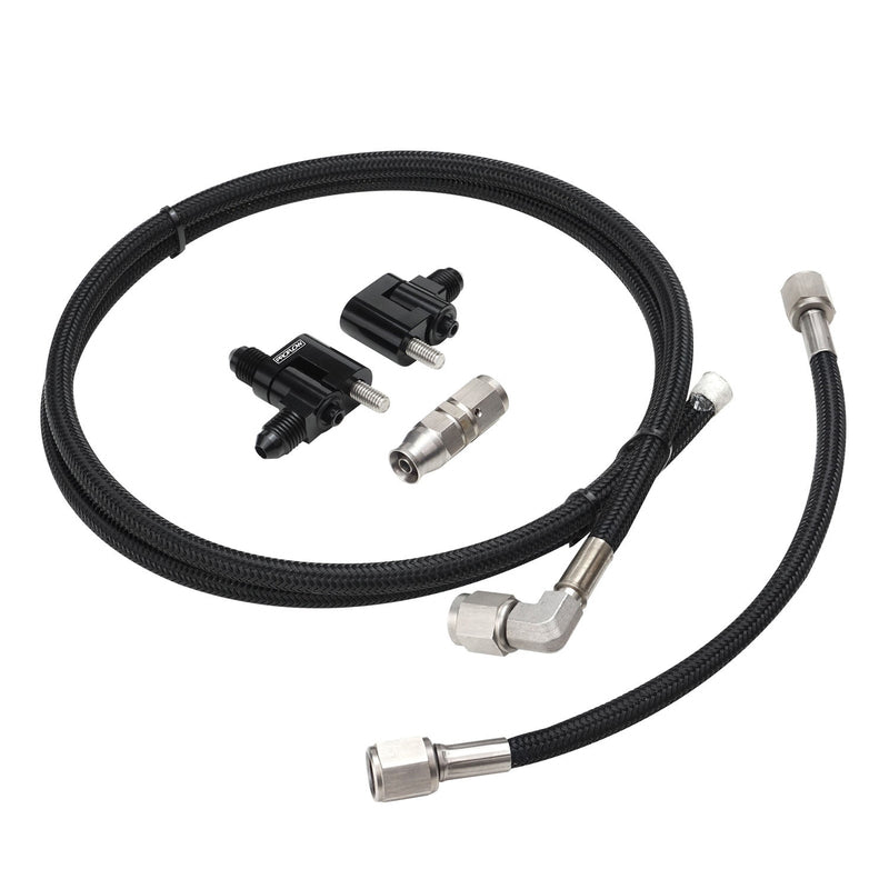Proflow PFE662-LSKIT2 Engine Steam Line Vent Kit Holden Commodore LS1/LS2/LS3 2 Port Black PTFE Stainless Steel Braid