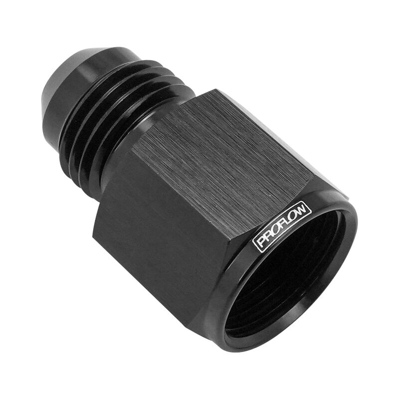 Proflow PFE704-06BK-FD Fitting Straight Adaptor Female 5/8''-18 Female Flare To -06AN Suits Ford XA XB XC Power Steering Pump Black