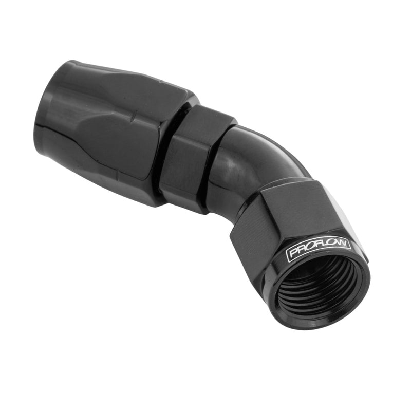 Proflow PFE507-06BK Fitting Hose End 30 Degree Full Flow -06AN Black