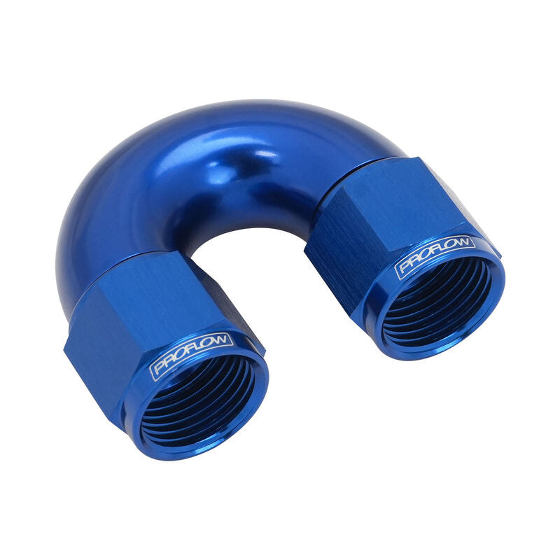Proflow PFE536-12 180 Degree Female Flare Union Full Flow Swivel Hose End -12AN Blue