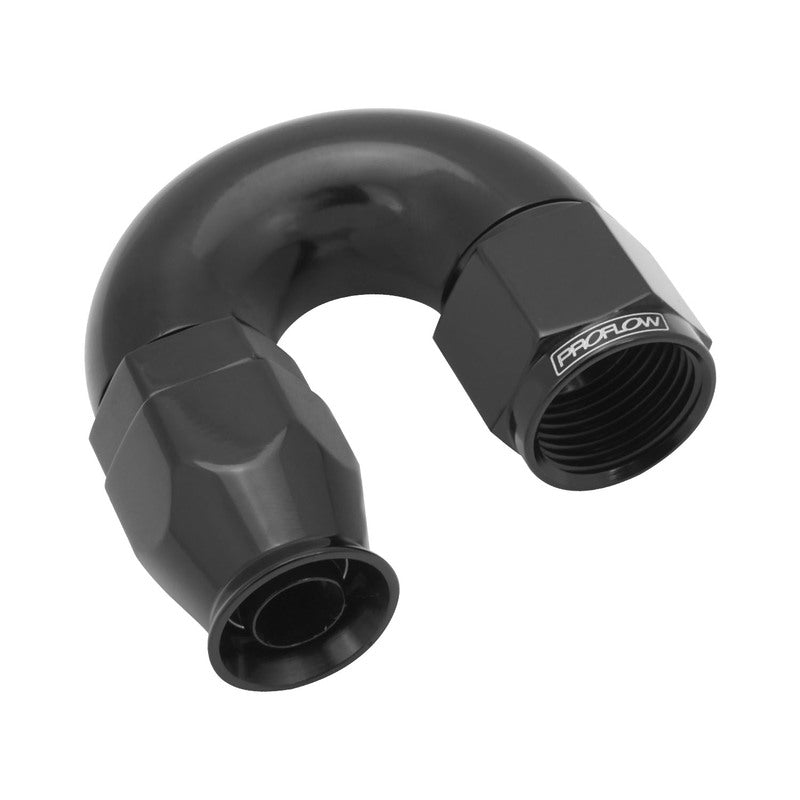 Proflow PFE576-04BK 180 Degree Fitting Hose End AN4 Suit PTFE Hose Black