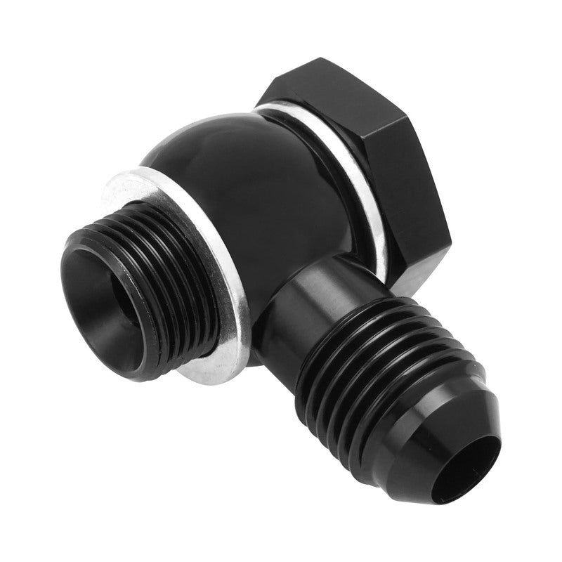 Proflow PFE722-06-ANBK Fitting Fuel Inlet Banjo Kit 9/16-24 x AN6 Suits Holley Side Pivot Bowl Barry Grant FiTech Black
