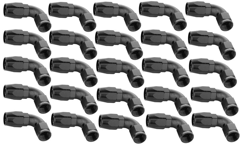 Proflow PFE503-10BK-25 Bulk Pack Cutter Hose End 90 Degree -10AN Black 25pc