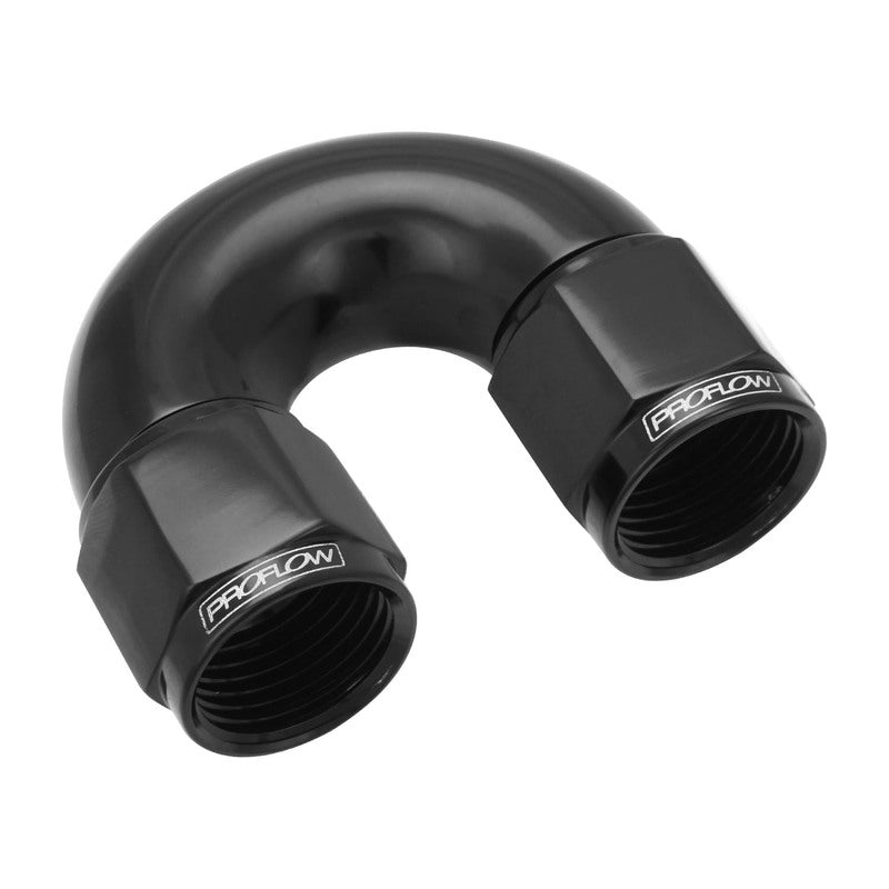 Proflow PFE536-10BK 180 Degree Female Flare Union Full Flow Swivel Hose End -10AN Black