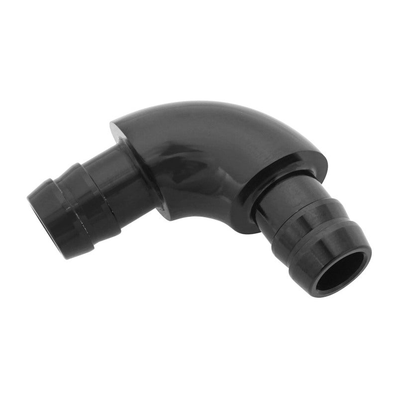 Proflow PFE491-08 Hose End Barb Adaptor Full Flow 90 Degree 1/2'' to 1/2'' Black Each