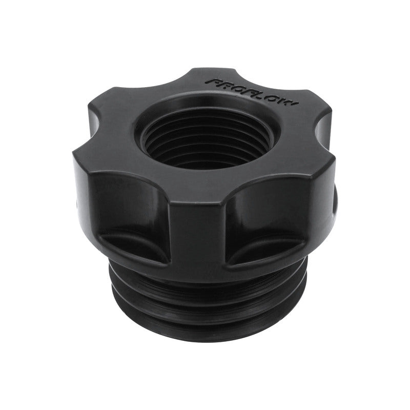 Proflow PFECC-CAPBA Oil Cap Breather For Ford Falcon Barra 4.0L -10AN Screw-on Billet Aluminium Black