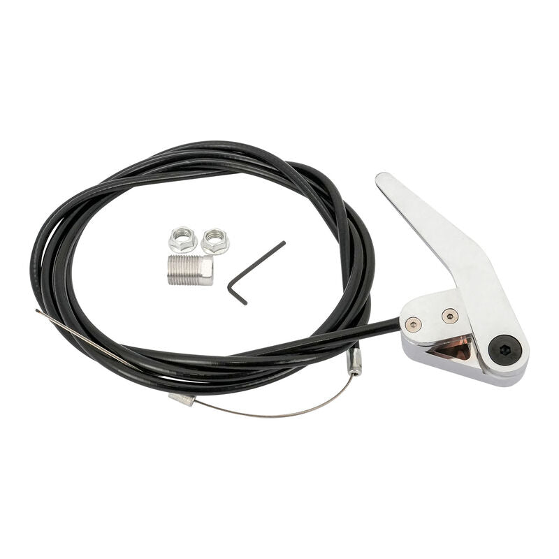 Proflow PFEBJ-5 Universal Bear Jaw Door Latch Release Boot Release Chrome Handle with Cable Kit