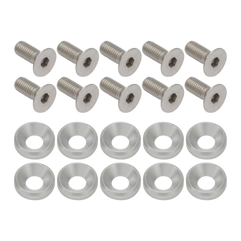 Proflow PFE900-02P Billet Dress Up & Fender Washer Kits M8 x 20mm Polished 10-Pack