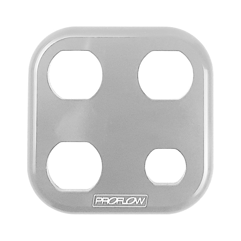 Proflow PFEACWP106 Bulkhead Aluminium Plates 4 Port Square Polished