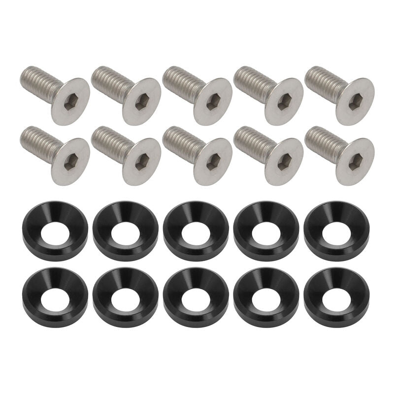 Proflow PFE900-04BK Billet Dress Up & Fender Washer Kits 5/16'' UNC x 3/4'' Black 10-Pack