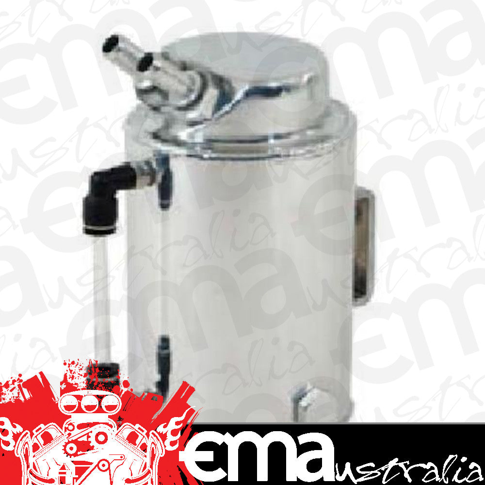 Cal Customs CAL2866 Polished Aluminium Oil Catch Tank 2 Litre Round