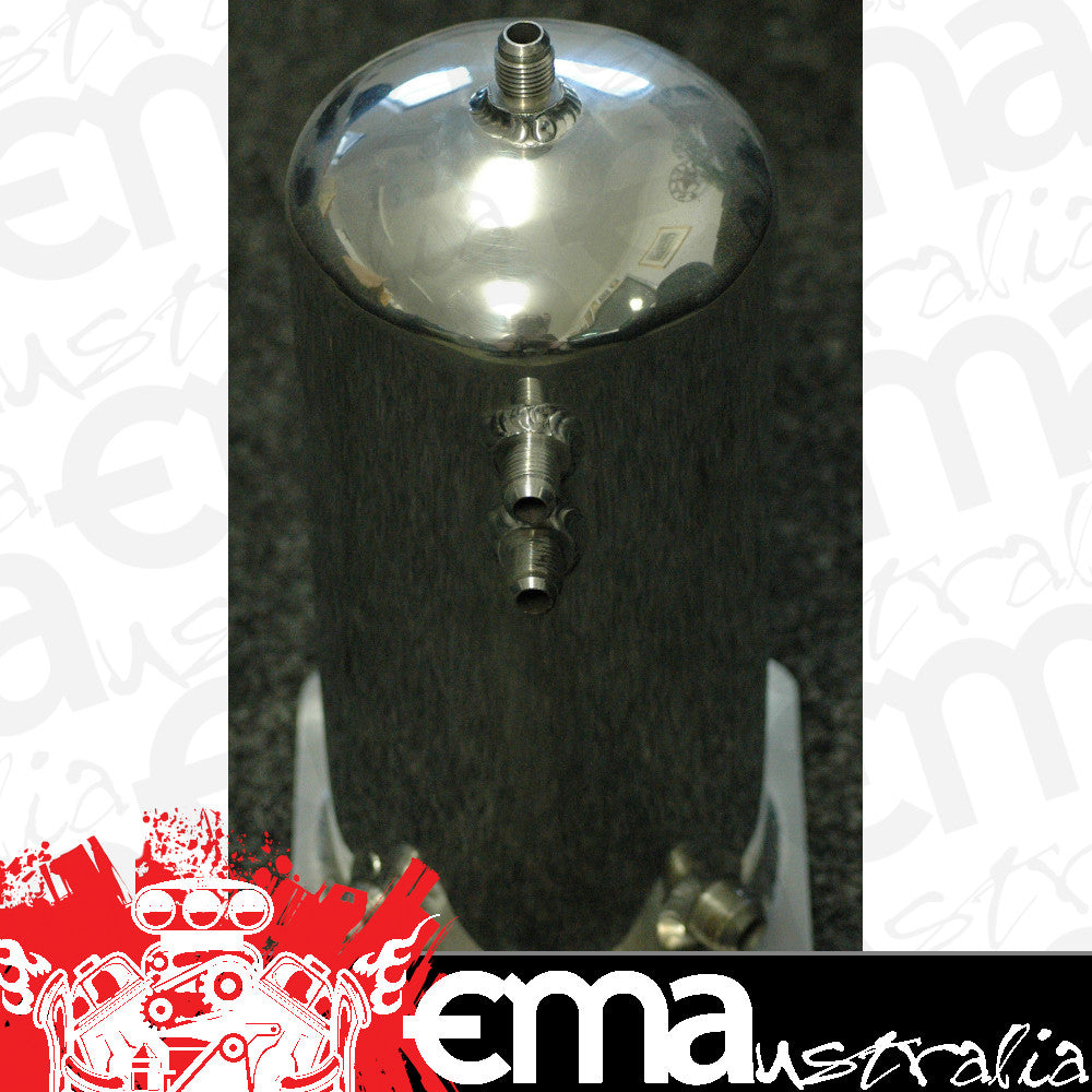 Universal Polished Aluminium Surge Tank 2.5 Litre Round Cal Customs CAL2922