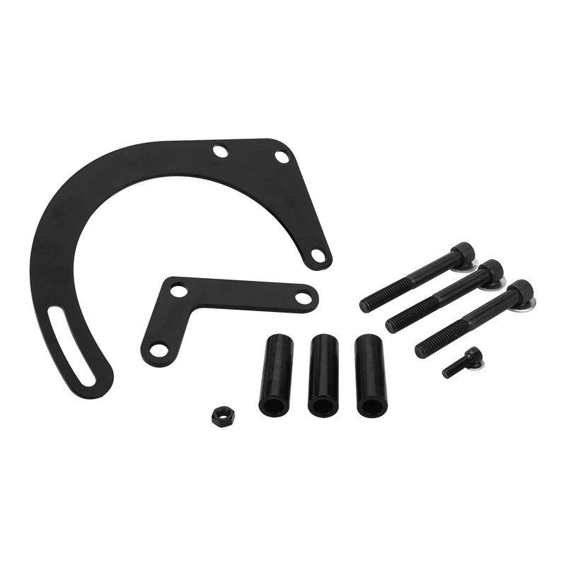 Proflow PFEAB327350-BK Alternator Bracket Kit For Chevrolet Small Block Low Mount Short Water Pump Steel Black