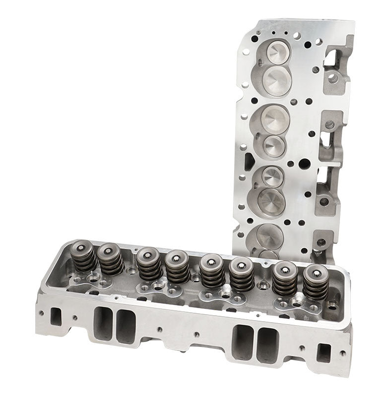 Proflow PFEAHC21064 Cylinder Heads SuperMax 210 SB Chev Aluminum Assembled Inc Studs & G/Plates 64cc Chamber Angle Plug 210cc Intake Runner 600HP Pair