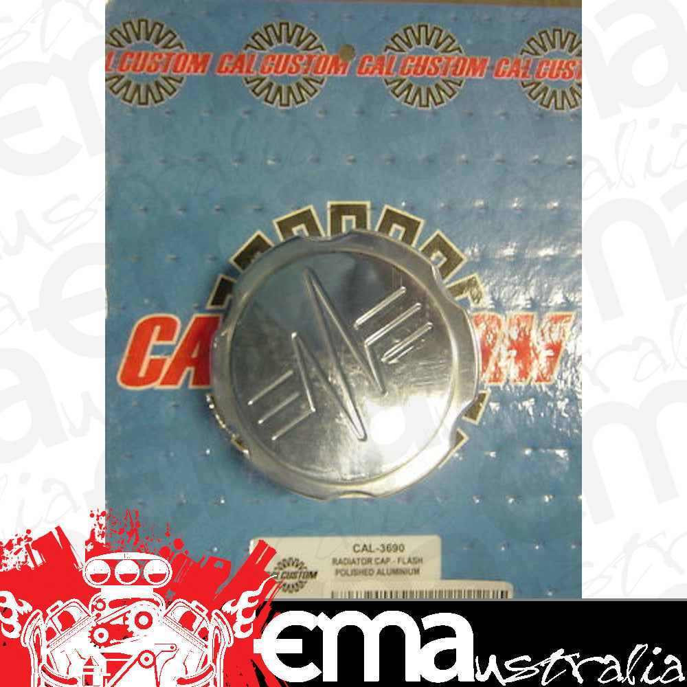 Universal Custom Polished Alloy Radiator Cap Flash Cal Customs CAL3690