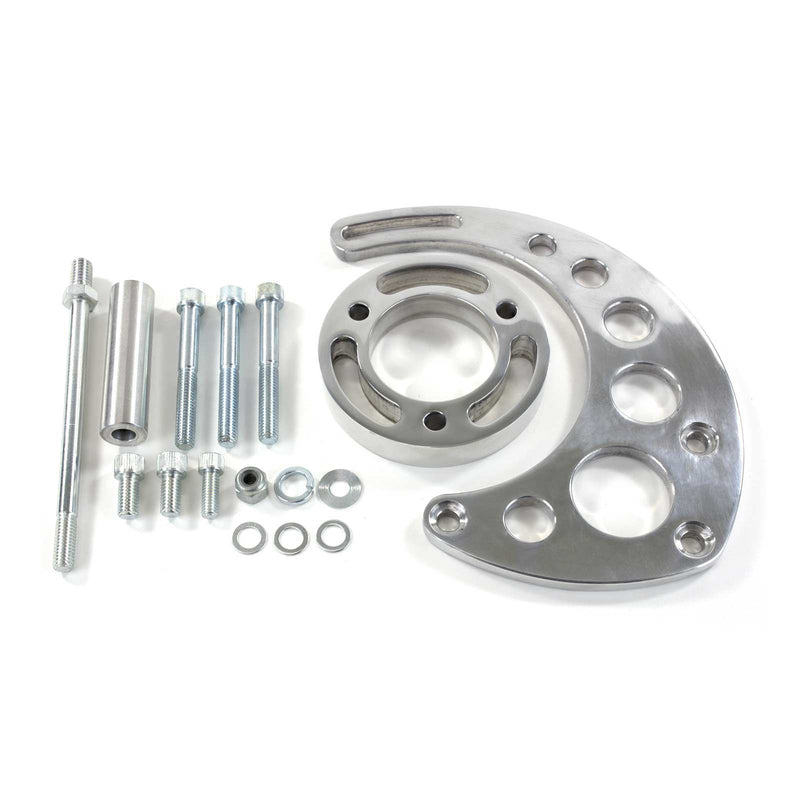 Proflow PFEABBC9123P Aluminium Alternator Bracket Kit For Chevrolet BB Long Pump Top Mount Driver Side Polished Kit