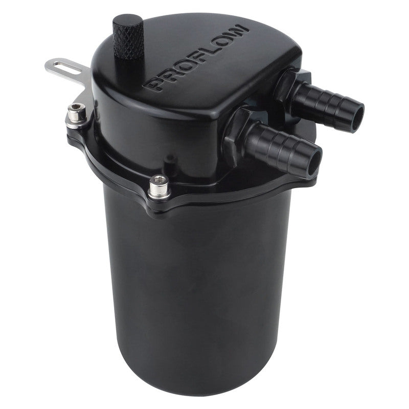 Proflow PFECCT-500BK Catch Can Kit Oil Separator Baffled Recirculating 500mL Billet Aluminium Universal