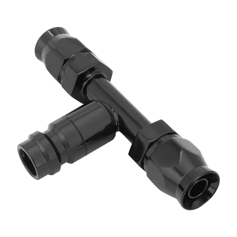 Proflow PFEAC110-06CPBK Hose End Air Conditioning 304 Stainless Straight Inline Charge Port -06 Black