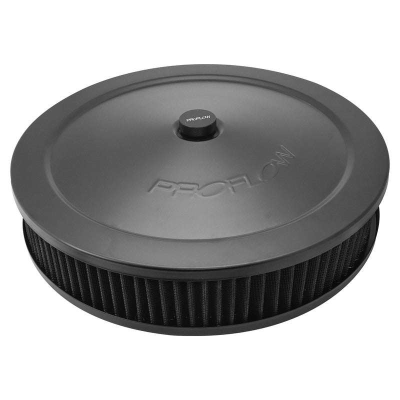 Proflow PFEAF-6350076BKK-SN Air Filter Assembly for Holley EFI Sniper Series Round 14'' x 3'' Recessed Base Black Kit