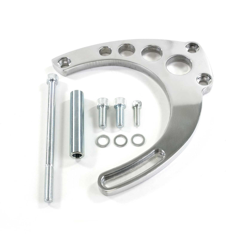 Proflow PFEABBC9133P Alternator Bracket Kit For Chevrolet BB Long Pump Mid Mount Aluminium Polished Kit