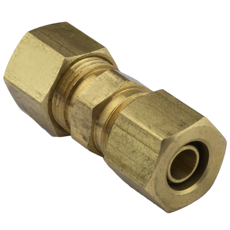 Proflow PFEFLQR158 Fuel Line Connectors Brass Connector Hard Tube To Hard Tube 3/8in. (10mm) Tubing Joiner Each