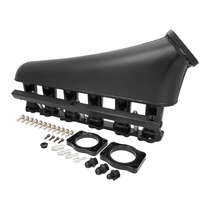 Proflow PFEM67740BK Intake Manifold Kit V2 For Ford Falcon XR6 BA/BF/FG Barra Fabricated Aluminium Black 80mm Bore