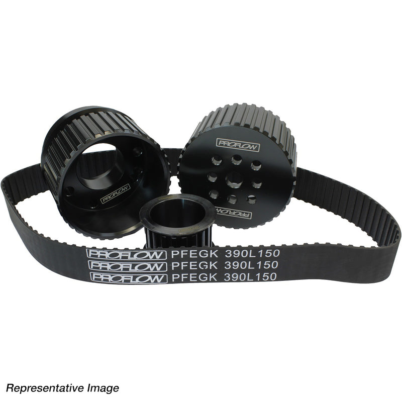 Proflow PFEGK80257BK Gilmer Belt Drive Kit For SB Chrysler/Mopar 318/340/360 Billet Aluminium Black Anodised