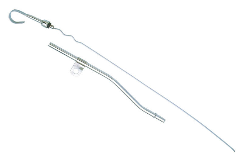 Proflow PFE-R9221 Engine Oil Dipstick with Tube Fits Into Timing Cover Steel Chrome SBF Windsor V8 289 302 Each