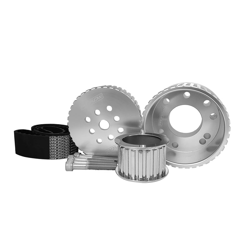 Proflow PFEGK80258 Pulley Kit Billet Silver Gilmer Drive belt For Holden 253/308 Commodore V8 Silver