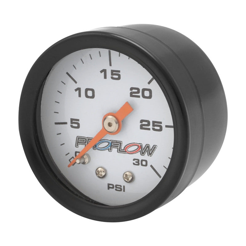 Proflow PFEFG30BK Fuel Pressure Gauge 0-30PSI Black body/White Face