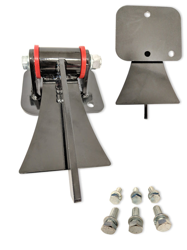 Proflow PFEEM008 Motor Mounts Conversion Bolt-In Steel Polyurethane Black/Red Weld In BB For Ford 429-460 ,Pair