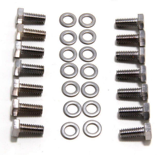 Proflow PFE-R0031 Transmission Pan Bolt Kit - 5/16''-18 In Thread - 0.750 In Long Hex Head Steel - Zinc Oxide - Various Applications - Set Of 17