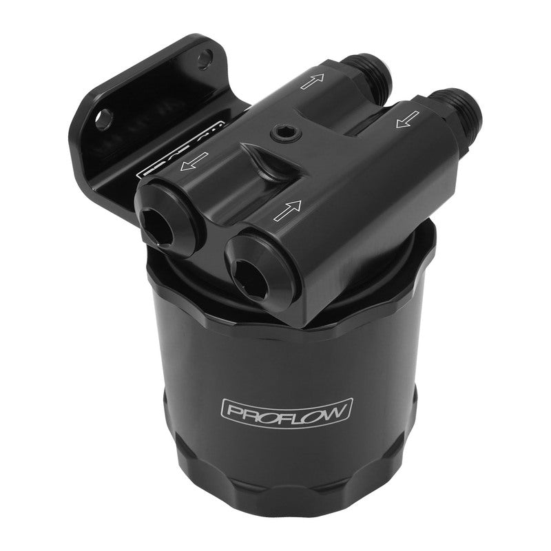 Proflow PFEOS-OB2045-HPB Billet Remote Universal Filter head,Black 4 x Side -10 ORB 1/8 npt Port 3/4"-16 Thread Billet Filter Kit
