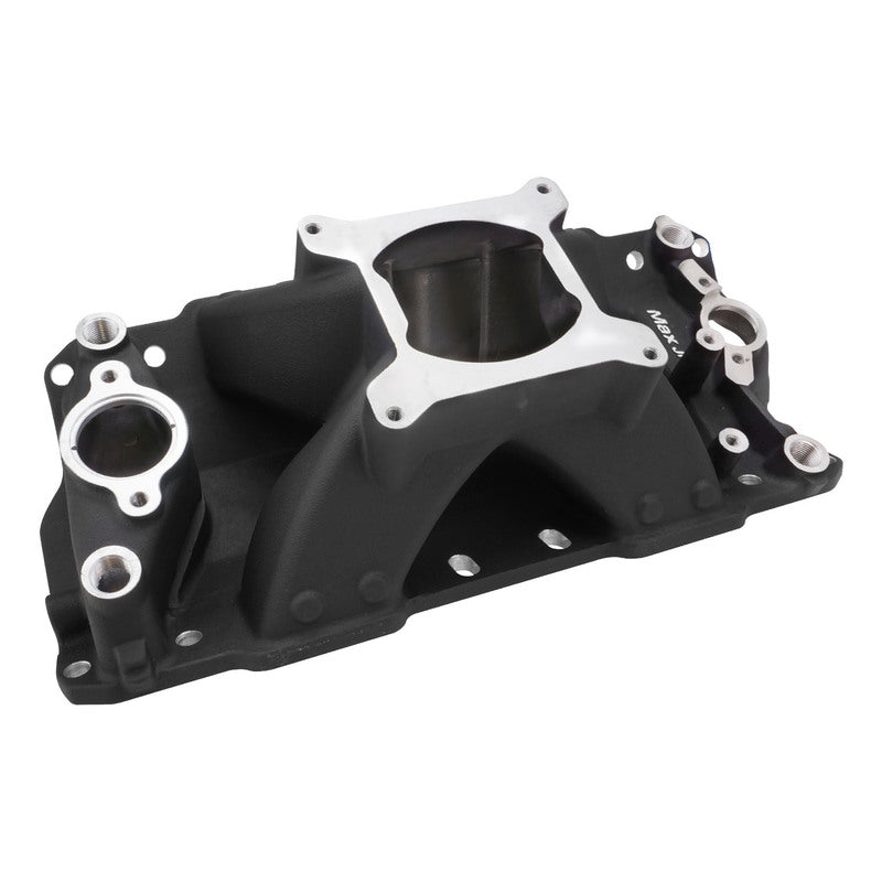 Proflow PFEM2925-BK Intake Manifold SuperMax Single Plane Aluminium Black Square Bore SB Chev