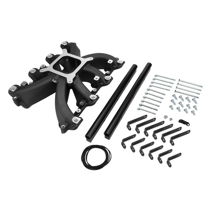 Proflow PFEM300137BK Intake Manifold RPM AirMax-EFI Aluminium Black Chev Holden Commodore LS1/LS2 Heads Single Plane With Fuel Rails Kit