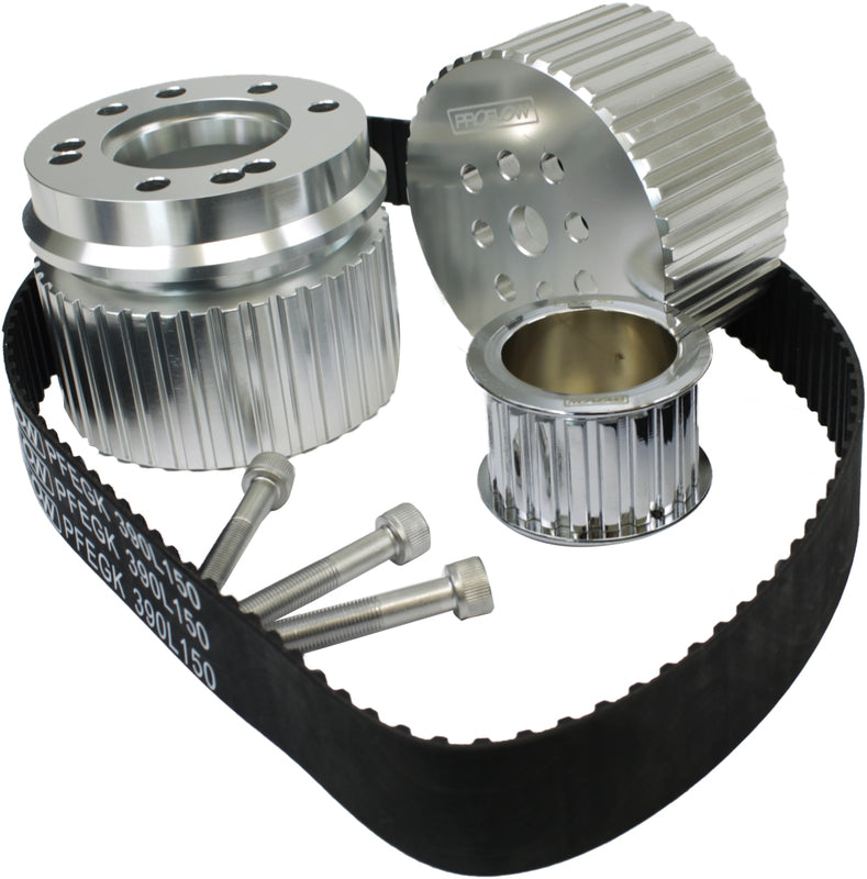 Proflow PFEGK80254 Gilmer Belt Drive Kit For SB Ford 289/302/351 Windsor Billet Aluminium Silver Anodised