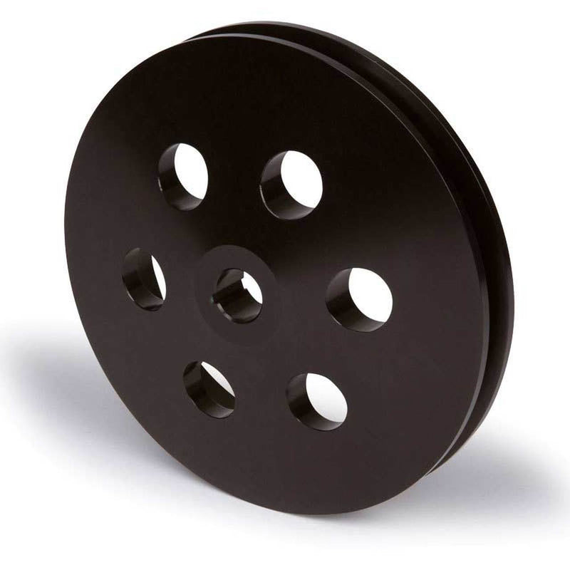 Proflow PFEP8848BK Pulley V-Belt Power Steering Early GM Single Groove 5.800in Diameter Suit 5/8 Keyed Shaft Black Aluminium