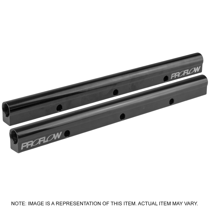 Proflow PFEM62221 SuperMax Fuel Rail Kit Black Aluminium SB For Ford Fabricated Intake manifold # 64243