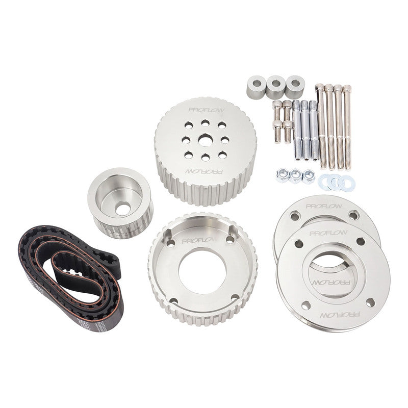 Proflow PFEGK80270 Gilmer Belt Drive Kit For Holden V8 EFI 5.0L VN-VS Commodore Billet Aluminium Silver Anodised