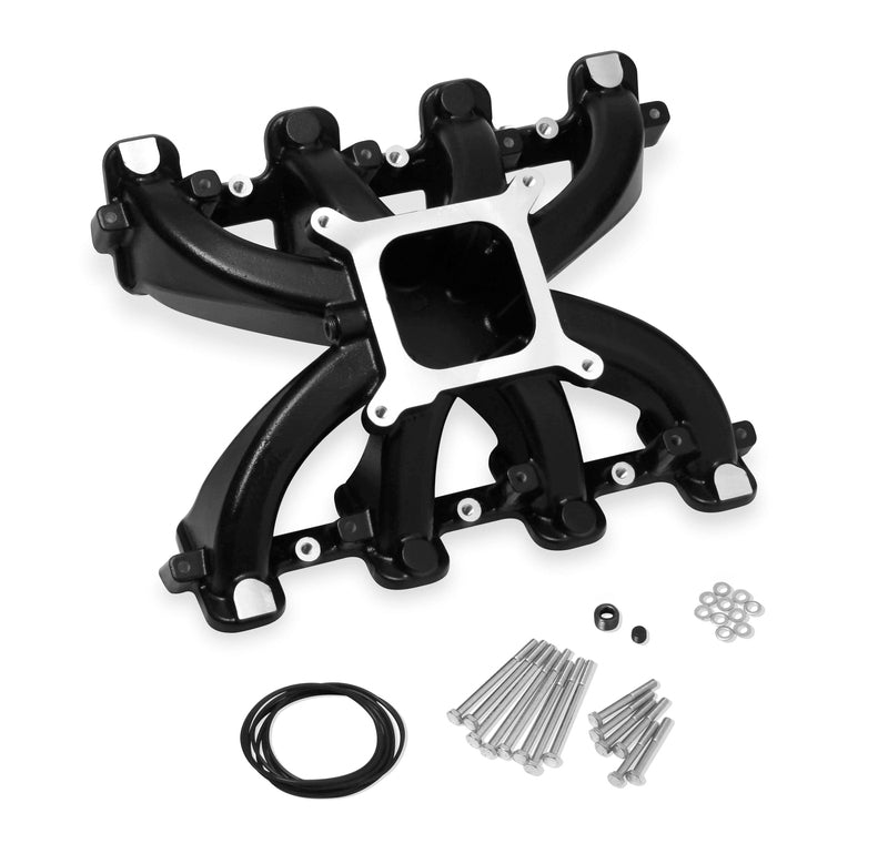 Proflow PFEM300132BK Intake Manifold RPM AirMax Aluminium Black Chev Holden Commodore LS1/LS2/LS6 Carburettor Single Plane Each