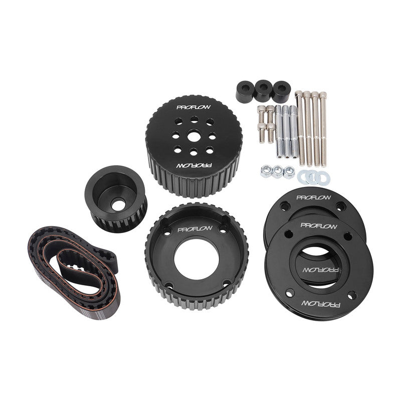Proflow PFEGK80270BK Gilmer Belt Drive Kit For Holden V8 EFI 5.0L VN-VS Commodore Billet Aluminium Black Anodised